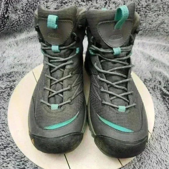 KEEN Magnet Pool Green MARSHALL MID WP Short Lace up BOOTS Womens US 10.5 - Picture 3 of 9